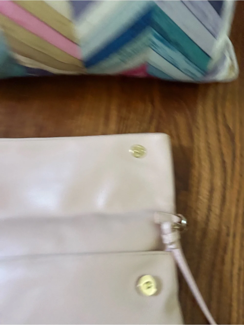 ALDO Blush Pink Floral Appliqué Foldover Crossbody Clutch Bag